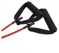 Эспандер трубчатый с ручками Zelart FI-6348-1 (TPR жгут, d-9x6мм, l-120см, ручка неопрен, нагр.низкая) 1346491