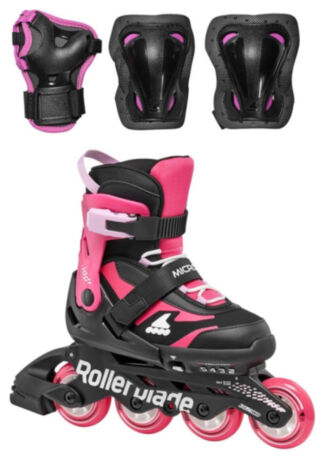 Rollerblade ролики Microblade Combo black-pink 36.5-40.5