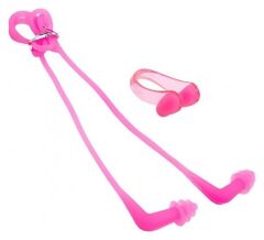 Беруши и зажим для носа SP-Sport HN-4B в пластиковом футляре, розовый 8146691