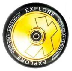 Колесо для трюкового самоката Explore 120 литой диск дюраль abec-9 Желтый 3825061