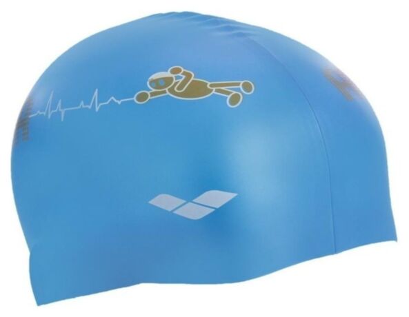 Шапочка для плавания детская ARENA KUN JUNIOR CAP AR-91552-90 (силикон), голубая 9186691