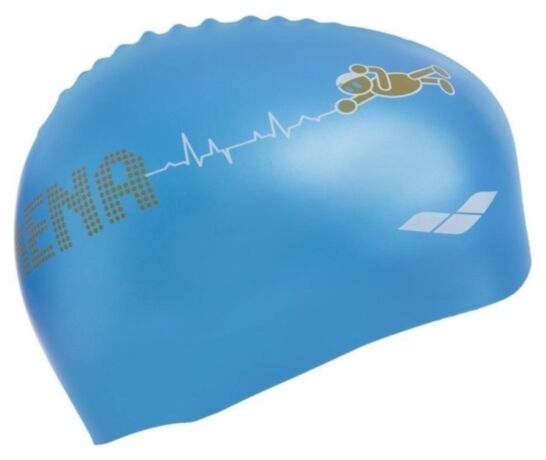 Шапочка для плавания детская ARENA KUN JUNIOR CAP AR-91552-90 (силикон), голубая 9186691