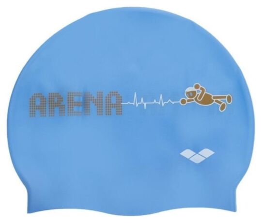 Шапочка для плавания детская ARENA KUN JUNIOR CAP AR-91552-90 (силикон), голубая 9186691