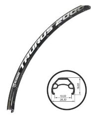 Обод WEINMANN 26" (559 Х 19) TAURUS 2000 двойной пистонированный алюминиевый, черный 14Gх36Н