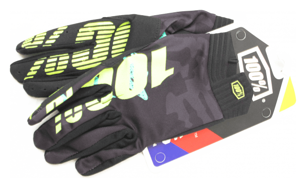 Перчатки Rou черно-салатовые, с силиконовыми вставками L