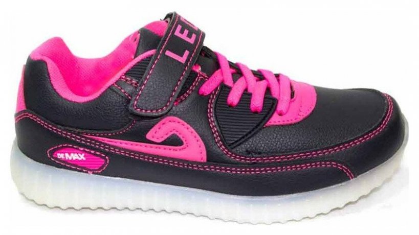 Кроссовки Demax LED, Розовый 32