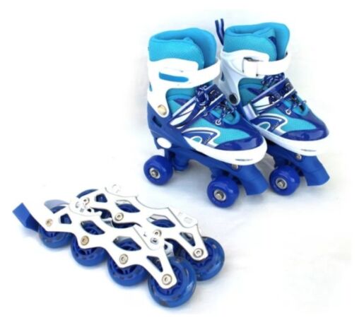 Ролики раздвижные трансформер Bavar Sport 0013, синие 31-34 сині