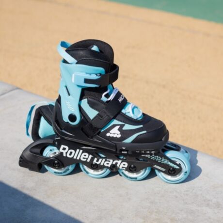 Ролики Rollerblade Microblade black-light blue 36.5-40