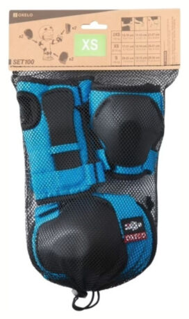 Набор детской защиты для скейтбордов и самокатов Oxelo 100 для скейтбордов и самокатов Чорний, XS