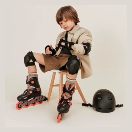 Набор детской защиты для скейтбордов и самокатов Oxelo 100 для скейтбордов и самокатов Чорний, XS