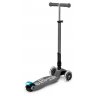 Самокат MICRO серии "Maxi Deluxe LED" – ВУЛКАНИЧЕСКИЙ СЕРЫЙ (сложный, до 50 kg, 3-х колесный, свет) MMD094