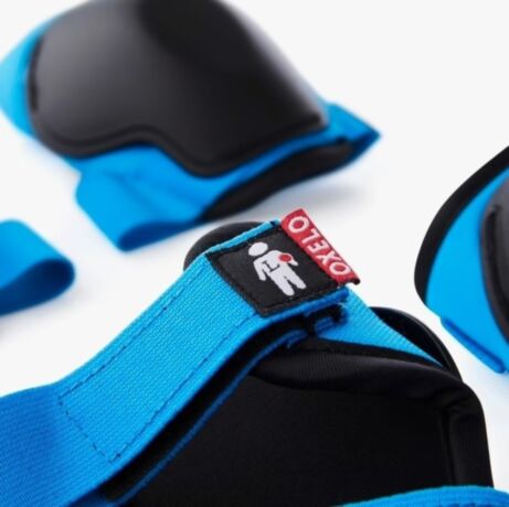 Набор детской защиты для скейтбордов и самокатов Oxelo 100 для скейтбордов и самокатов Блакитний, XS