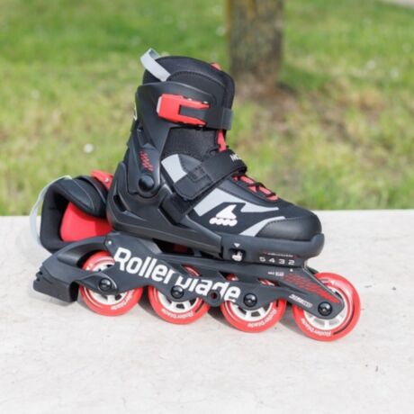 Ролики Rollerblade Microblade black-red 28-32