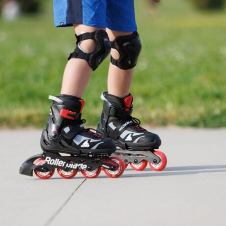 Ролики Rollerblade Microblade black-red 28-32
