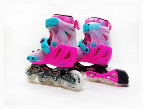 Ролики раздвижные профессиональные Bavar Sport Рожевий,  37-40