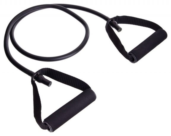 Эспандер трубчатый с ручками SP-Sport FI-2080-BK 20LB черный (латекс, d-12x6мм, l-120см) 1922511