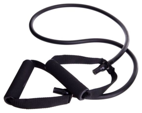 Эспандер трубчатый с ручками SP-Sport FI-2080-BK 20LB черный (латекс, d-12x6мм, l-120см) 1922511