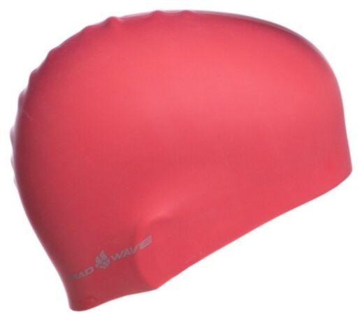 Шапочка для плавания двусторонняя MadWave Reverse CHAMPION M055001 (силикон), розово-серая 7758961