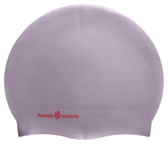 Шапочка для плавания двусторонняя MadWave Reverse CHAMPION M055001 (силикон), розово-серая 7758961
