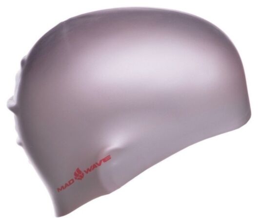 Шапочка для плавания двусторонняя MadWave Reverse CHAMPION M055001 (силикон), розово-серая 7758961