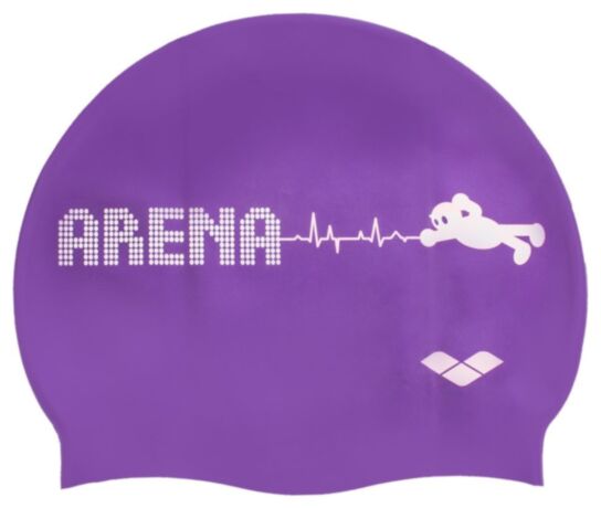 Шапочка для плавания детская ARENA KUN JUNIOR CAP AR-91552-90 (силикон), фиолетовая 5483591